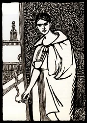 Giovane donna con sigaretta per 