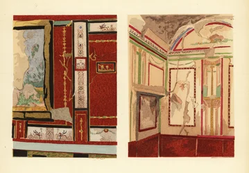 Casa di Tullio Fausto sulla Strada della Fortuna (sinistra), e casa di Popidio Prisco (destra), Pompei, Camera di una casa situata in via della Fortuna, Regione IV