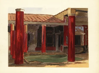 Colonnato del peristilio della Casa di Sallustio, Pompei