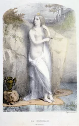 La Korrigan, fata bretone - in "Les femmes mythologiques", di Mery e Foelix, ill. di G. Staal, ed. da Gouet