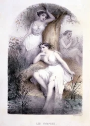 Le ninfe - in "Les femmes mythologiques", disegni di G. Staal, di Mery e il Cte Foelix, Ed. G. de Gouet