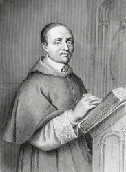 Ritratto di Giulio Alberoni (1664-1752), cardinale e statista italiano, Primo ministro di Filippo V di Spagna, incisione di Pierre-Gustave-Eugene Staal (1817-1882)