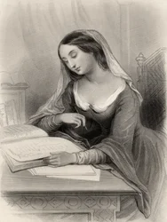 Eloisa (1101-60) illustrazione da 