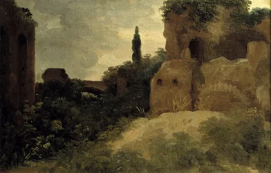 Alla Villa Farnese, rovine romane