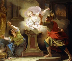 Enea insegue Elena nel tempio di Vesta