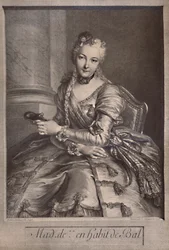 Madame de Pompadour, amante del re Luigi XV di Francia, 18° secolo 1894