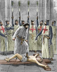 Eresia dei Templari: rappresentazione di una cerimonia di ingresso di un cavaliere nell