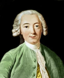 Ritratto inciso di Claude-Adrien Helvetius, filosofo inglese - incisione dopo Pierre Michel Alix