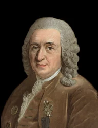 Ritratto di Carlo Linneo (Carl von Linne, Linneus 1707-1778), naturalista svedese - Incisione di Pierre Michel Alix (1762-1817)
