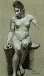 Nudo femminile seduto