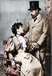 Emile Zola e Jeanne Rozerat, c1890, 1939