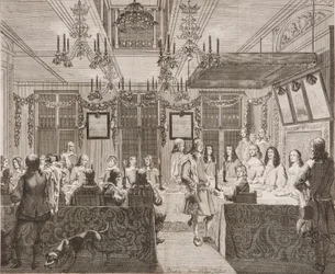 Re Carlo II che cena con Lucy Walter