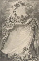 Diploma dei massoni di Bordeaux, da François Boucher, 1766.