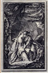 La fidanzata del re di Garbe - in “Tales et nouvelles en vers” di Jean La Fontaine. 1776. Illustrazione di P.P. Choffard.