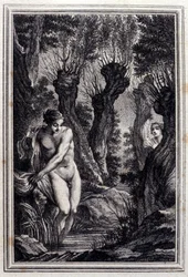 Il caso di coscienza - in “Tales et nouvelles en vers” di Jean La Fontaine. 1776. Illustrazione di P.P. Choffard.