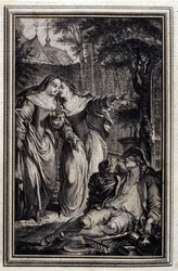 Mazet de Lamporechio - in "Tales et nouvelles en vers" di Jean La Fontaine. 1776. Illustrazione di P.P. Choffard