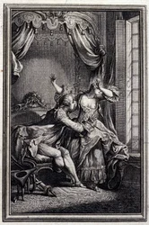 Richard Minulto - in "Tales et nouvelles en vers" di Jean La Fontaine. 1776. Illustrazione di P.P. Choffard.