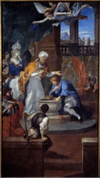 Il battesimo di Clodoveo a Reims il 25 dicembre 496