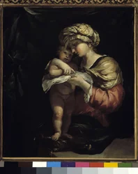 La Vergine che insegna a leggere a Gesù Bambino