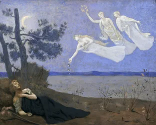 Il sogno: nel sonno vide apparire Amore, Gloria e Ricchezza, 1883