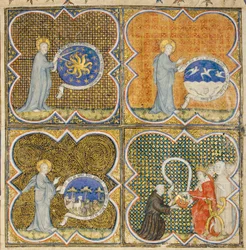 Pagina da "De Proprietatibus Rerum" di Bartholomeus Anglicus, nella traduzione francese di Jean Corbechon, c.1390