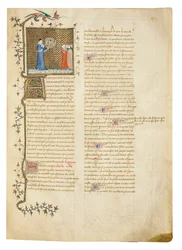 Pagina da "De Proprietatibus Rerum" di Bartholomeus Anglicus, nella traduzione francese di Jean Corbechon, c.1390