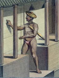 Carépatré Pandaron (devoto religioso votato al silenzio), inciso da Poisson, da 