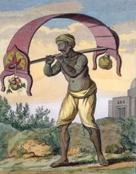Devoto religioso Paeni Caori che porta offerte per gli dei, 1782