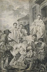 San Benedetto resuscita un fanciullo, XVIII secolo