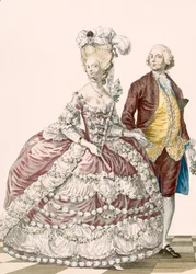 Abito da sposa informale, inciso da Dupin, tavola n.88 da 