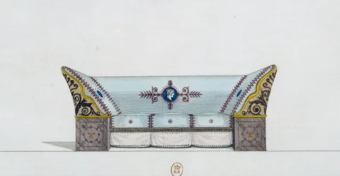 Divano, tavola 106, illustrazione da Collection de meubles et objets de goût