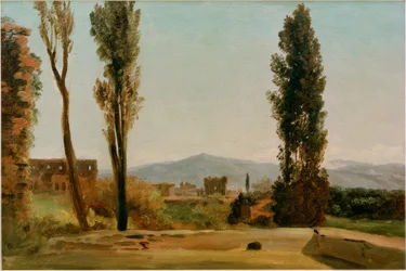 Nei giardini Farnese: I tre pioppi e il Monte