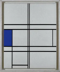 Composizione (n. IV) bianco-blu