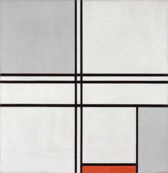 Composizione n. 1 Grigio-Rosso