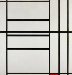 Composizione n. 1 con grigio e rosso 1938, di Piet Mondrian (1872-1944)