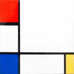 Composizione n. IV con rosso, blu e giallo
