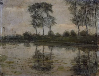 Alberi lungo il fiume Gein, di Piet Mondrian. Paesi Bassi, 20° secolo