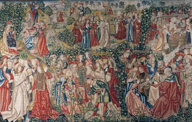 La parabola dei lavoratori nella vigna, c.1500 (arazzo)
