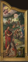 Pannello sinistro del trittico di Jan van der Biest