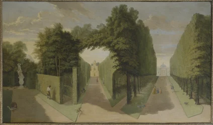 Vista del Bagno e degli edifici della Commedia, Chiswick Villa