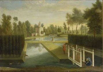 Vista verso il retro del Bagnio a sud del fiume superiore, Chiswick House