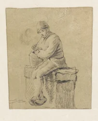 Contadino seduto