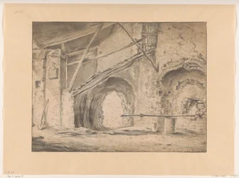 Interno con porta e scala