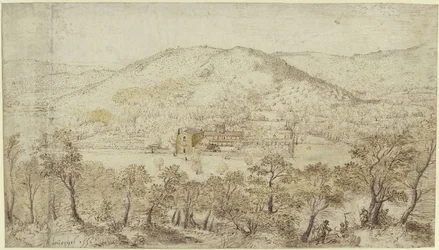 Paesaggio collinare meridionale con edifici conventuali