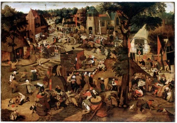 Fiera con rappresentazione teatrale, ca. 1580-1630