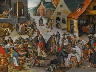 PIETER BRUEGHEL IL GIOVANE I SETTE ATTI DI MISERICORDIA