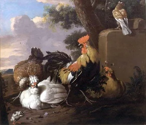 Uccelli in un Paesaggio