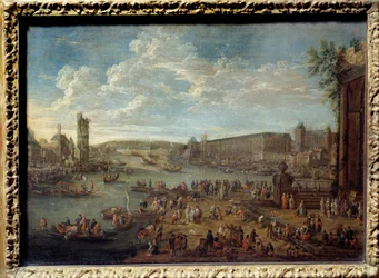 Veduta del Louvre e della Torre di Nesles