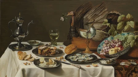 Natura morta con pasticcio di tacchino. 1627