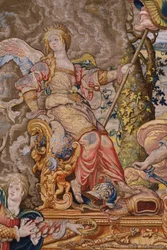 Arazzo fiammingo. Serie I sette peccati capitali: Vanità. Cartonista Pieter Coecke van Aelst. Atelier di Bruxelles. Ca 1542-1544.